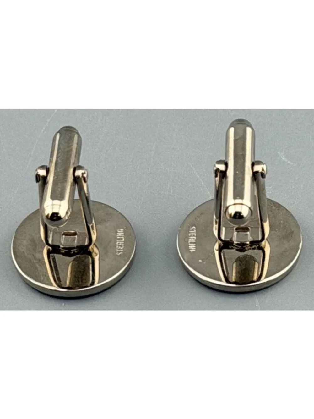 Vintage Cuff Links Sterling Silver Dewar’s Logo Advertising Barware 11g